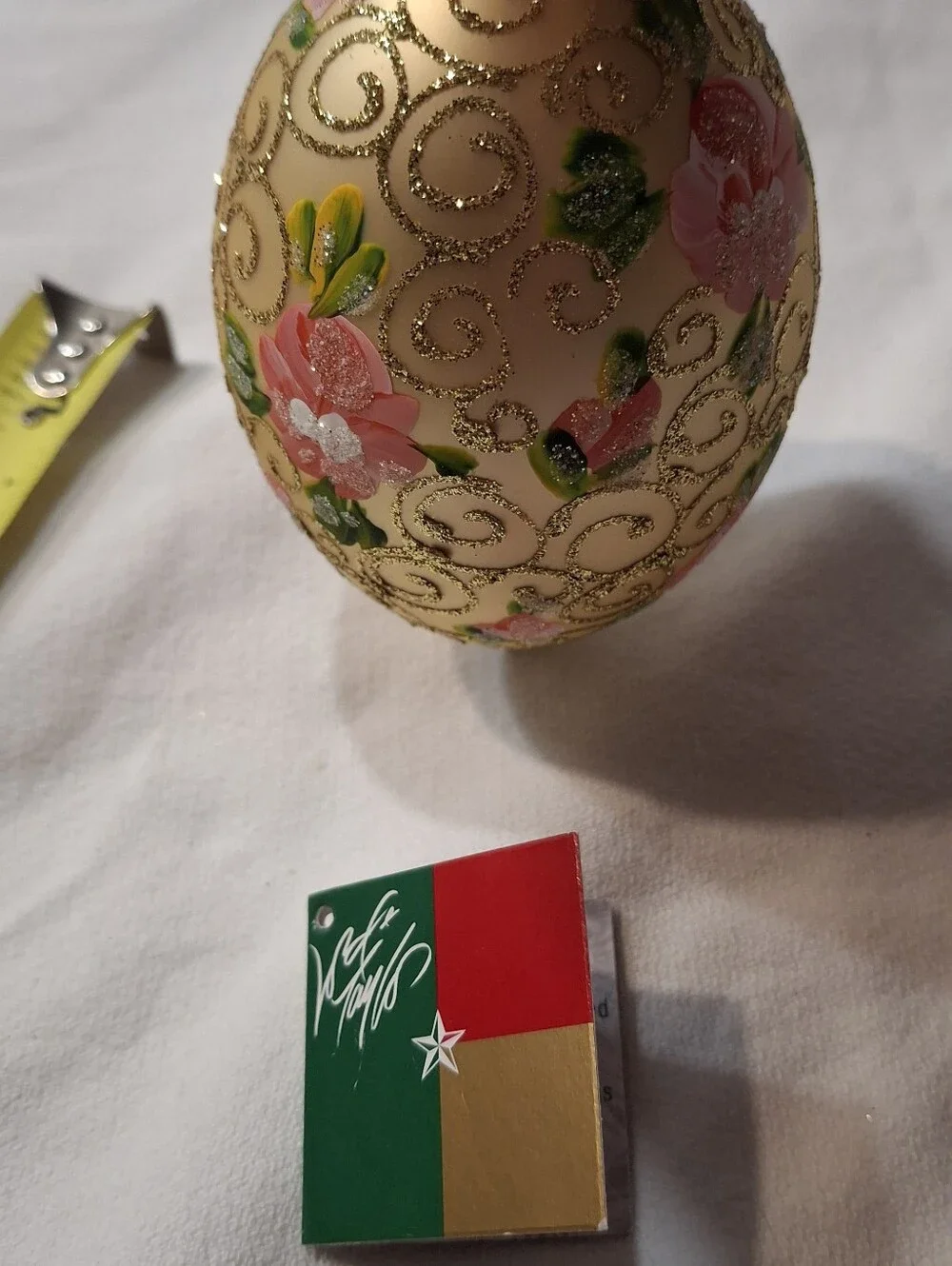 Vintage Christmas Glass Romanian Ornament